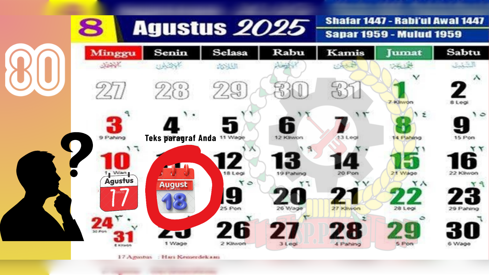 Tanggal 18 Agustus 2025 Cuti Bersama atau Tidak?
